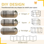 PawHut 8 Panel DIY Dog Pen with Door, for Dogs, Small Animals, Indoor/Outdoor Use, 76cm High