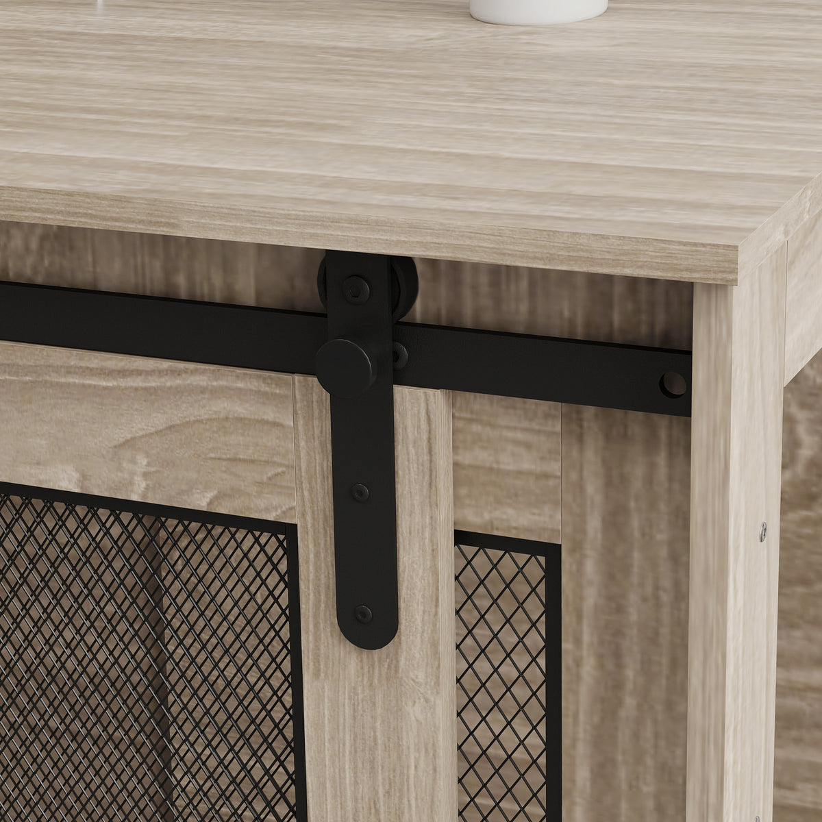 PawHut Dog Crate Furniture with Sliding Door for XL Dogs, Brown