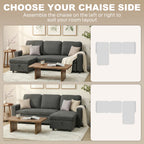 HOMCOM Pull Out Sofa Bed with 113 x 49cm storage space - Charcoal Grey