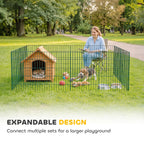 PawHut 8 Panel Pet Playpen for Medium Dogs Indoor Outdoor 80 cm Height
