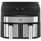 Dual Zone Air Fryer, 10-in-1 8L with Sync Cook & Sync Finish, 60-Minute Timer for Oil Free & Low Fat Cooking, 2400W