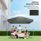 Outsunny gazebo roof replacement UV50+ Waterproof Pop Up Canopy Cover with 8 Drainage Holes 3 x 3 m Black