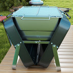 Outsunny Metal Suitable-Style Portable BBQ Grill - Black