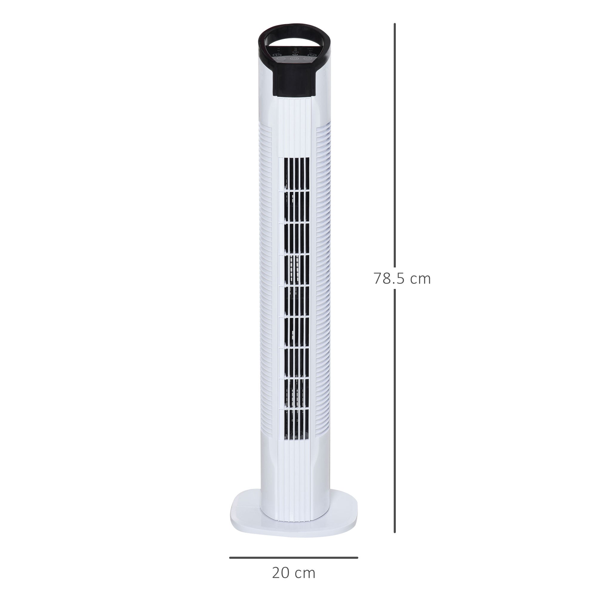 31" Freestanding Tower Fan, 3 Speed 3 Mode, 7.5H Timer, Oscillating, LED Panel, Remote Control, 31 Inch Standing Fan, White