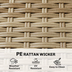 Outsunny 4 Seater Rattan Dining Set with Parasol, 6 Piece Garden Table and Stackable Chairs with Tempered Glass Tabletop