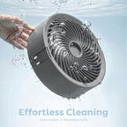 20 dB Silent Standing Fan for Bedroom, 44" Pedestal Fan with 90° Oscillating, 8 Speeds and LED Light, Grey