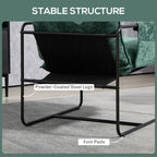 HOMCOM Minimal Padded Accent Chair, with Pockets - Green