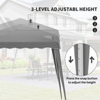 Outsunny 2.5 x 2.5M Pop up Garden Tent - Grey