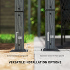Outsunny 3 x 3 m Retractable Roof Pergola - Grey