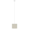 Linen Pendant Light, Bedside Ceiling Lamps with E27 Bulb, Modern Hanging Lights for Living Room, Bedroom, Kitchen, Hallway, White
