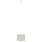 Linen Pendant Light, Bedside Ceiling Lamps with E27 Bulb, Modern Hanging Lights for Living Room, Bedroom, Kitchen, Hallway, White