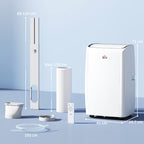 14,000 BTU Mobile Air Conditioner, with LED Screen - White
