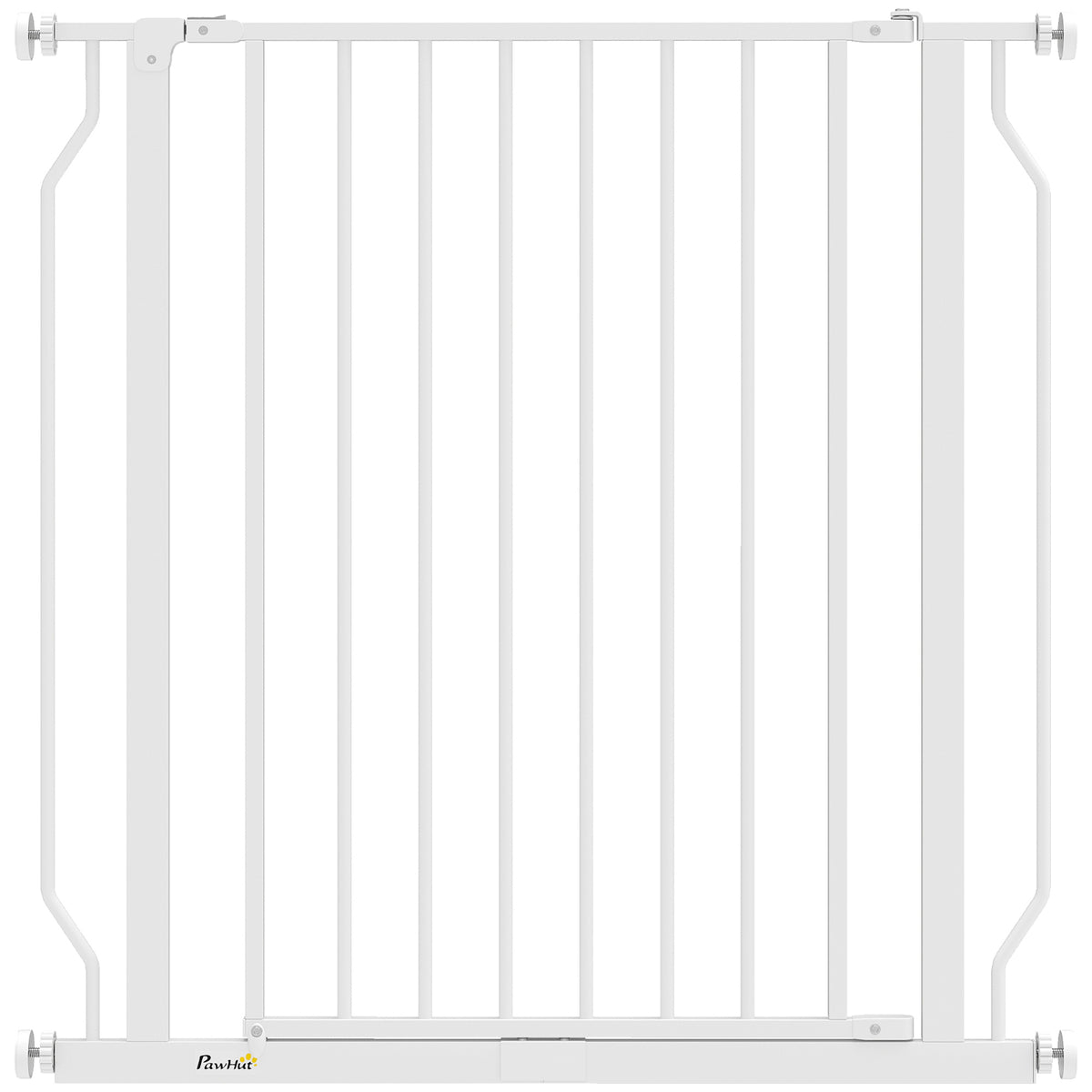 PawHut Extra Wide Dog Gate, with Door Pressure, for Doorways, Hallways, Staircases - White