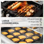 Outsunny Dual Fuel BBQ Grill - Black