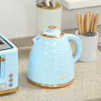 3000W 1.7L Kettle & 4 Slice Toaster, Kettle and Toaster Set with 7 Browning Controls and Crumb Tray, Light Blue