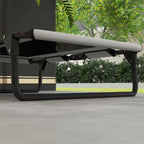 PawHut Portable Raised Dog Bed, Elevated Pet Cot with Breathable Mesh for Indoor Outdoor, for Small Medium Dogs, Light Grey