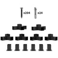 Outsunny 12PCS Pergola Kit, Pergola Brackets with 3-Way & 4-Way Corner Brackets for 9.6 x 9.6 cm (Actual 9.2 x 9.2 cm) Lumber