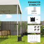 Outsunny 3 x 3 m Pop Up Gazebo with Wheels, UPF50+ One-Touch Outdoor Garden Party Tent Marquee Wedding Awning Canopy, White