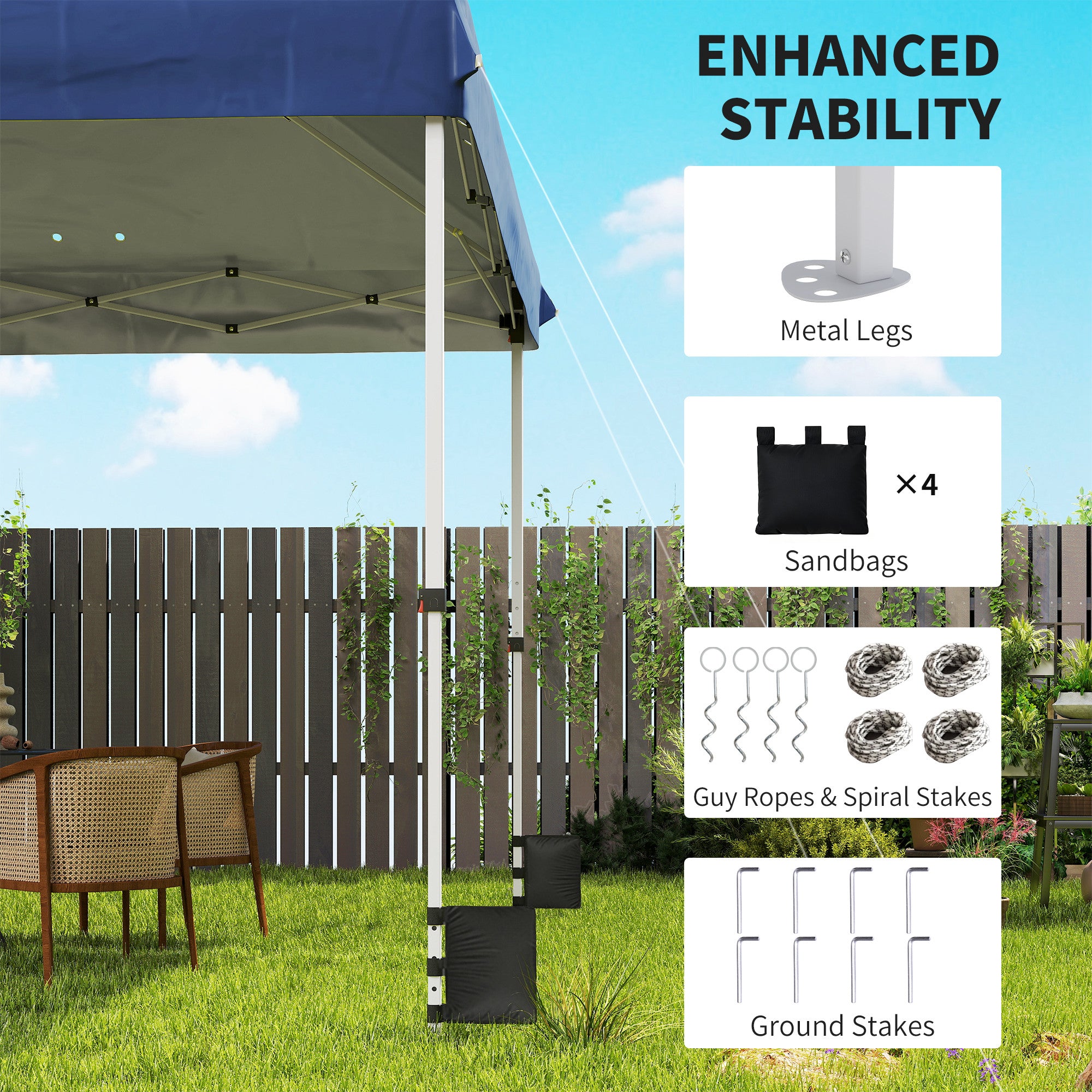Outsunny 3 x 3 m Pop Up Gazebo with Wheels, UPF50+ One-Touch Outdoor Garden Party Tent Marquee Wedding Awning Canopy, Dark Blue