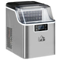 3.2L Compact Ice Machine, with LCD Screen and Accessories - Silver-Tone