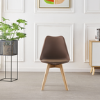 5PCs Dining Set - White Halo Dining Table & Set of 4 Lorenzo Tulip Dining Chairs