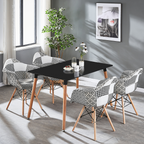 Black Halo Dining Set - Patchwork Chair Design