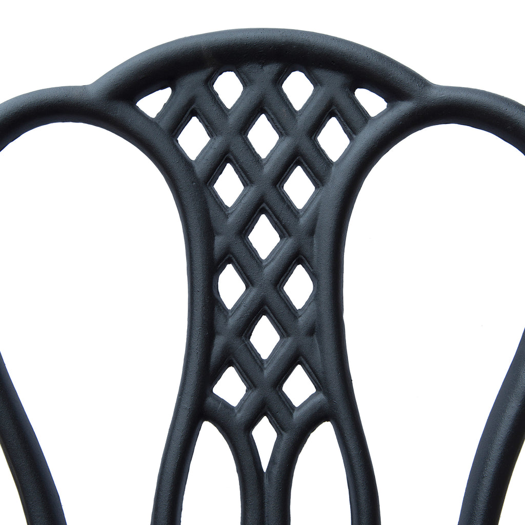 Outsunny 3 Piece Patio Cast Aluminium Bistro Set Garden Outdoor Furniture Table and Chairs Shabby Chic Style