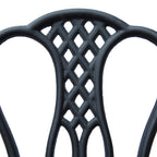 Outsunny 3 Piece Patio Cast Aluminium Bistro Set Garden Outdoor Furniture Table and Chairs Shabby Chic Style