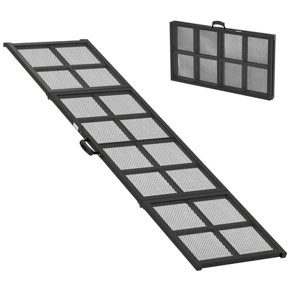 PawHut 191 x 50cm Dog Ramp for Car, Extra Long Pet Stairs with Non-Slip Surface, for Large Dogs, Black