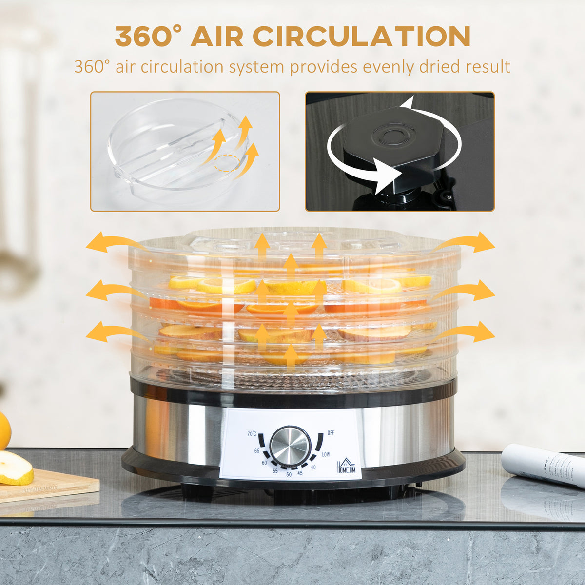 40-70? Five-Tray Food Dehydrator