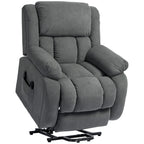 HOMCOM Recliner Armchair Lift Chair, Electric Recliner Chair with Vibration Massage and Heat, Wide Seat, USB Port, Grey