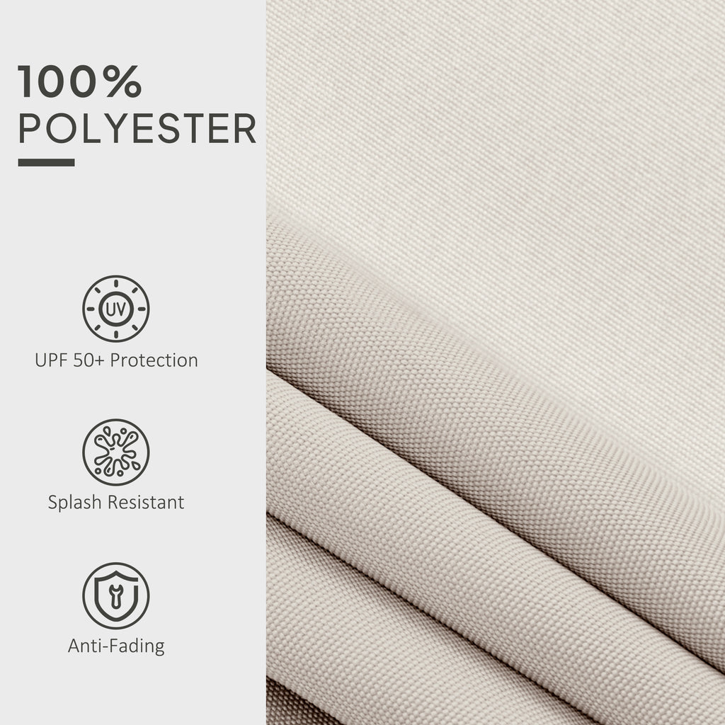 Outsunny Awning Replacement Canopy, Water Resistant UPF 50+ Sun Shade Cover for 3 x 2.5 m Garden Awning (Fabric Only), Cream White