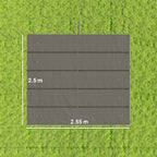 Outsunny Retractable Pergola Cover, 2.55 x 2.5 m Replacement Canopy Fabric for 3 x 3 m Frame, Roof Top Only, Light Grey