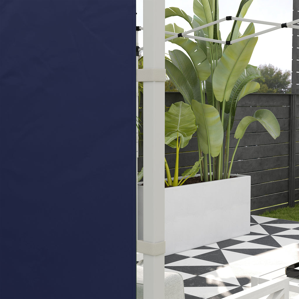 Outsunny Set of Two 195 x 295cm Replacement Gazebo Side Walls - Blue