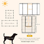 PawHut 12 Panels Heavy Duty Puppy Playpen, for Small Dogs, Indoor and Outdoor Use - Silver