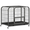 PawHut Heavy Duty Dog Crate,93 x 58 x 76 cm, Large Dog Cage for Small to Medium Breeds