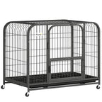 PawHut Heavy Duty Dog Crate,93 x 58 x 76 cm, Large Dog Cage for Small to Medium Breeds