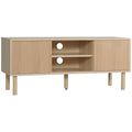 Sliding Door TV Cabinet Stand - Oak Wood-Effect