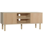 Sliding Door TV Cabinet Stand - Oak Wood-Effect