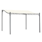 Outsunny 4 x 3 Meters Canopy Metal Wall Gazebo Awning Garden Marquee Shelter Door Porch - Cream