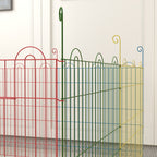 PawHut Pet Playpen Crate, with Eight Panels, Door, for Indoors and Outdoors, 60H x ?156cm