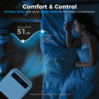 Portable Air Conditioner 9000 BTU, Air Conditioning Unit with Digital Display for Room up to 28?