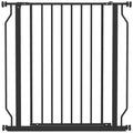 PawHut Extra Wide Dog Gate, with Door Pressure, for Doorways, Hallways, Staircases - Black