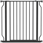 PawHut Extra Wide Dog Gate, with Door Pressure, for Doorways, Hallways, Staircases - Black