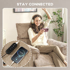 HOMCOM Corduroy Electric Massage Recliner - Brown
