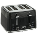 4 Slice Toaster with 7 Browning Levels, Bread Toaster with Removable Crumb Tray, Black