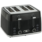 4 Slice Toaster with 7 Browning Levels, Bread Toaster with Removable Crumb Tray, Black