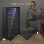 18-Bottle Narrow Wine Fridge, with Lights - Black