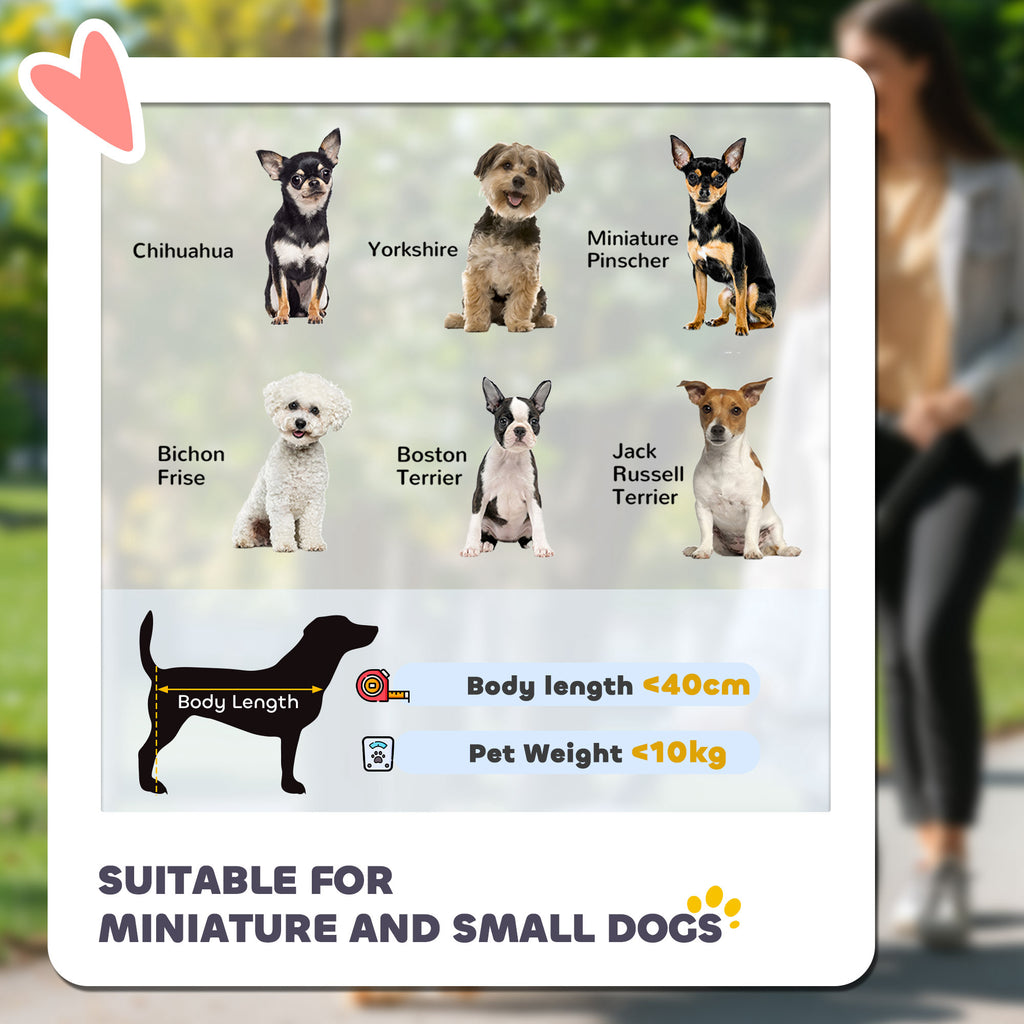 PawHut Foldable Dog Stroller, Pet Travel Crate, with Detachable Carrier, Soft Padding, for Mini, Small Dogs - Red
