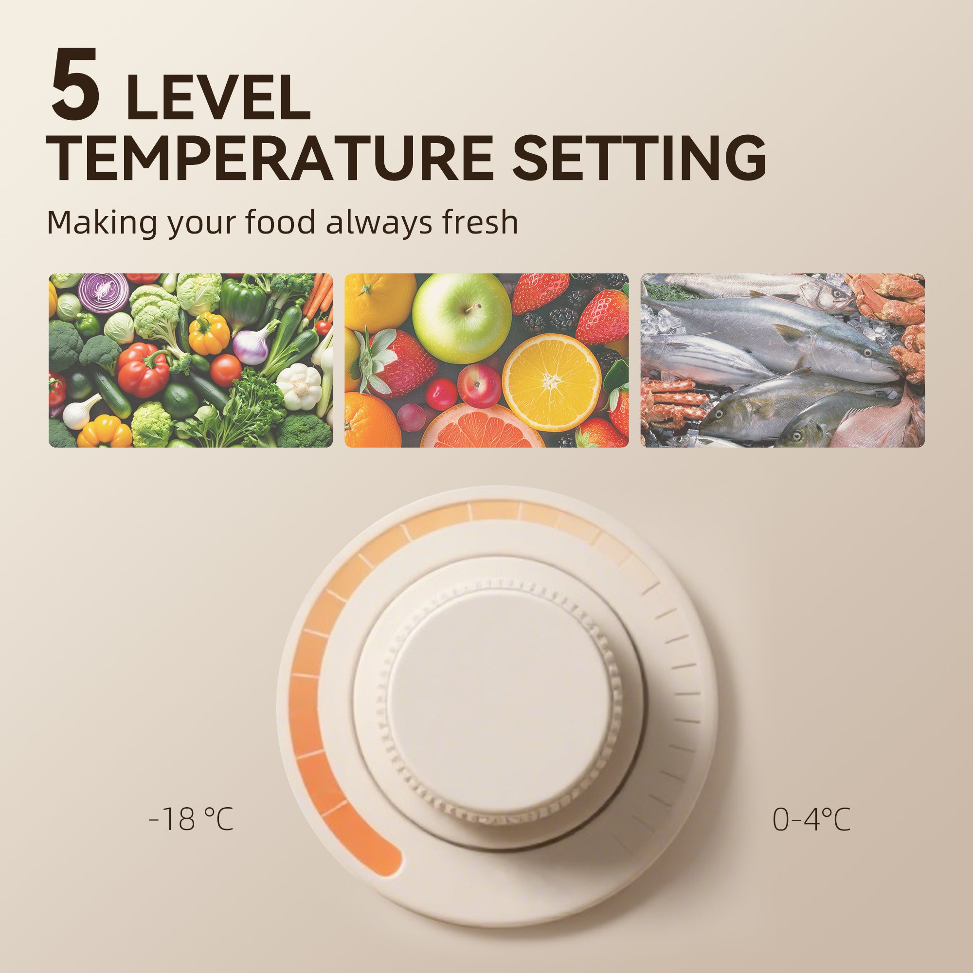 88L Under Counter Fridge Freezer, Small Refrigerator with 5-Setting, 3 Star Freezer Rating, Black and Silver Tone